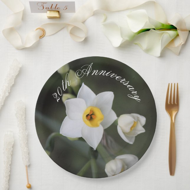 Daffodil Flower Paper Plate (Wedding)