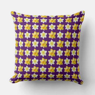 Daffodil Flower Pattern Cushion