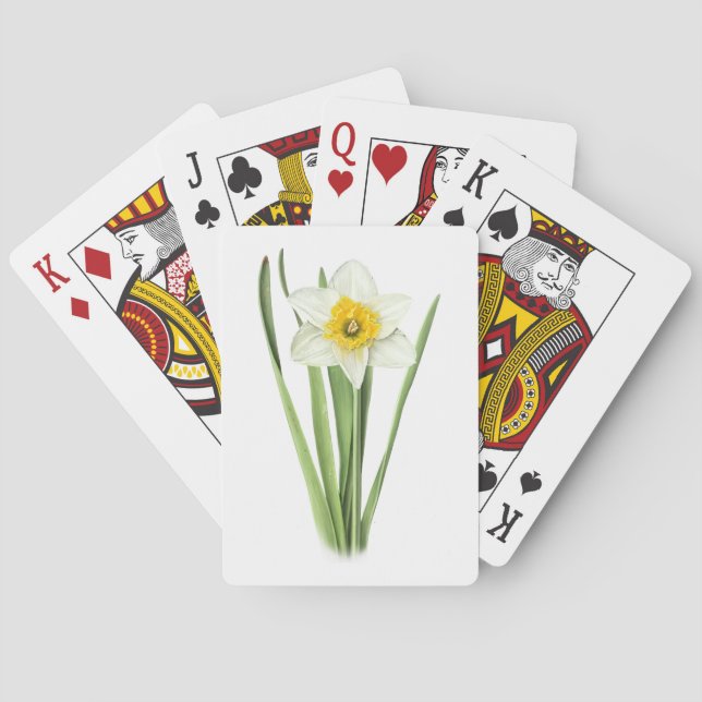 Daffodil Flower Playing Cards (Back)
