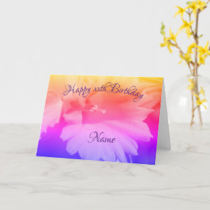 Daffodil Flower Rainbow Personalised Birthday  Card