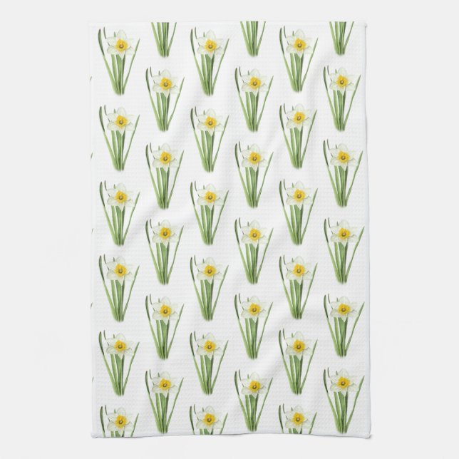 Daffodil Flower Tea Towel (Vertical)