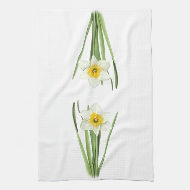 Daffodil Flower Tea Towel (Vertical)