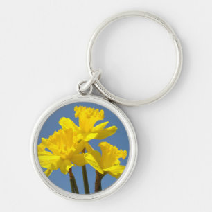 Daffodil Flowers keychain Spring Floral keychains
