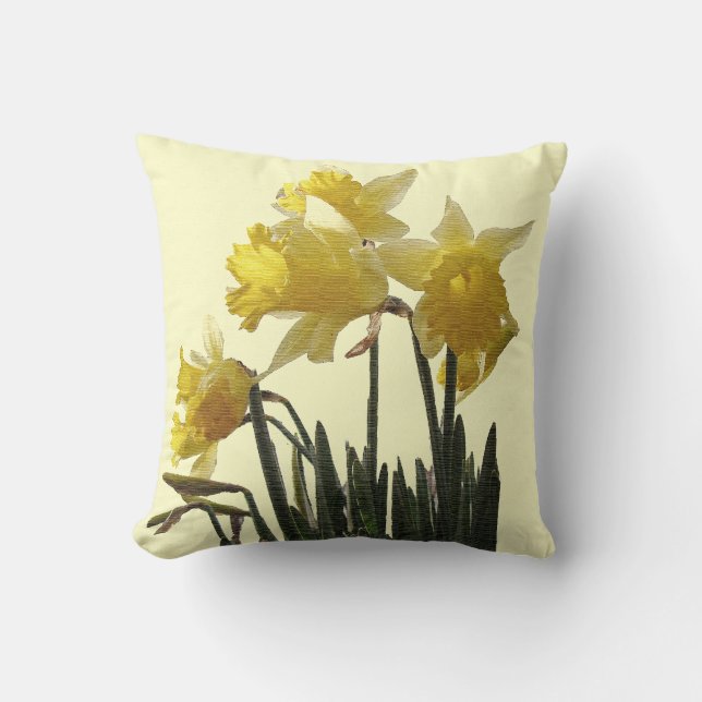 Daffodil Flowers Pillow (Front)
