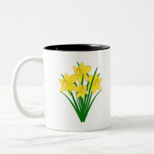 Daffodil Flowers Two-Tone Coffee Mug