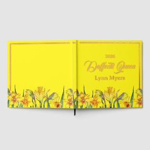 Daffodil Foil Scrapbook Photo Pageant Festival Guest Book