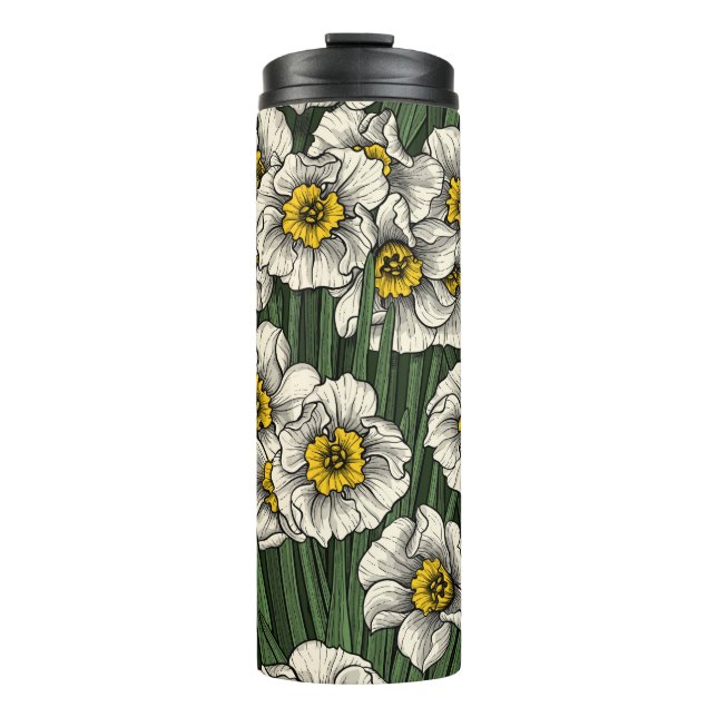 Daffodil garden thermal tumbler (Front)