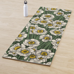 Daffodil garden yoga mat