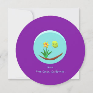 Daffodil Greeting from Port Costa, CA Holiday Card