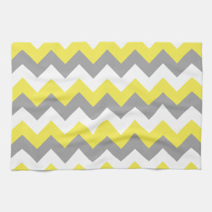 Daffodil Grey and White Zigzag 2 Tea Towel