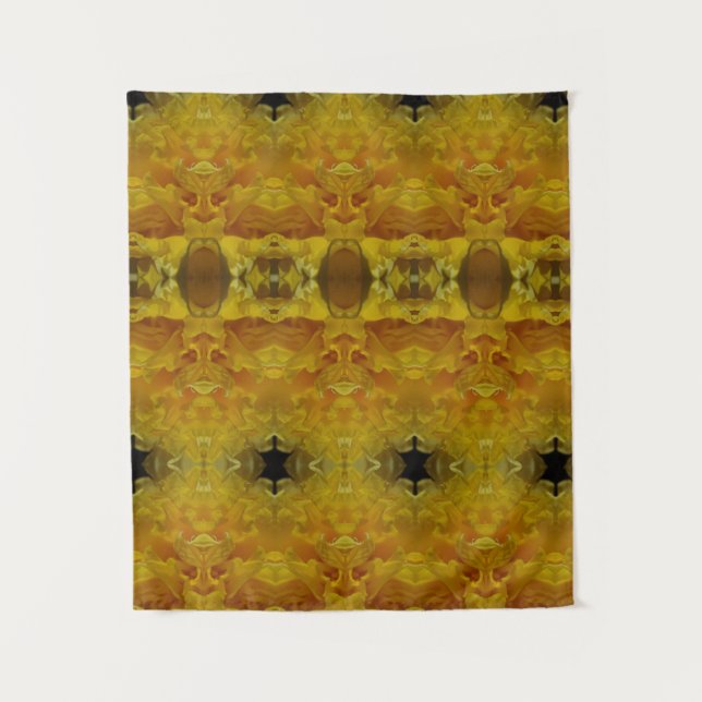Daffodil Ikat Pouf Tapestry (Front)