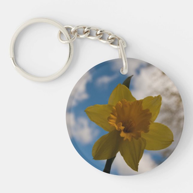 Daffodil in spring key ring (Front)