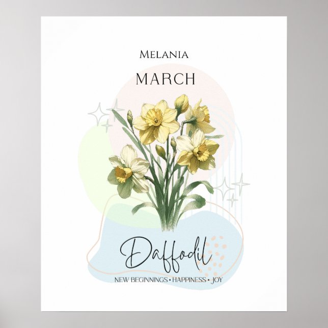 Daffodil March Birth Flower Poster (Front)