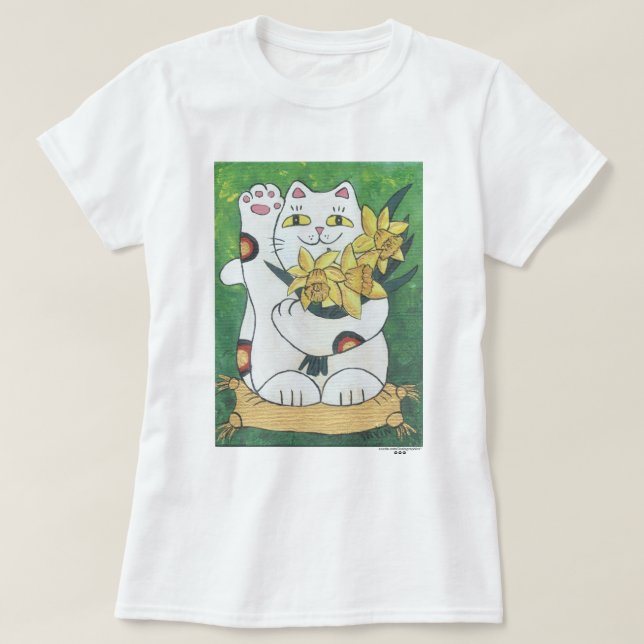 Daffodil Neko T-Shirt (Design Front)