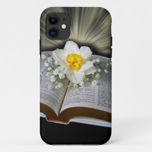 Daffodil on Holy Bible iPhone 11 Case
