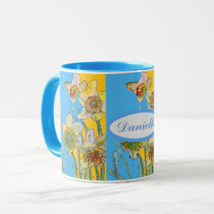 Daffodil Painting Hand Painted Yellow floral Mug