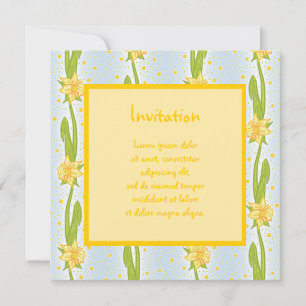 Daffodil Pattern Invitation