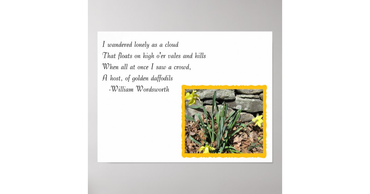 Daffodil Poem Poster Zazzle