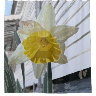 Daffodil Portrait Shower Curtain
