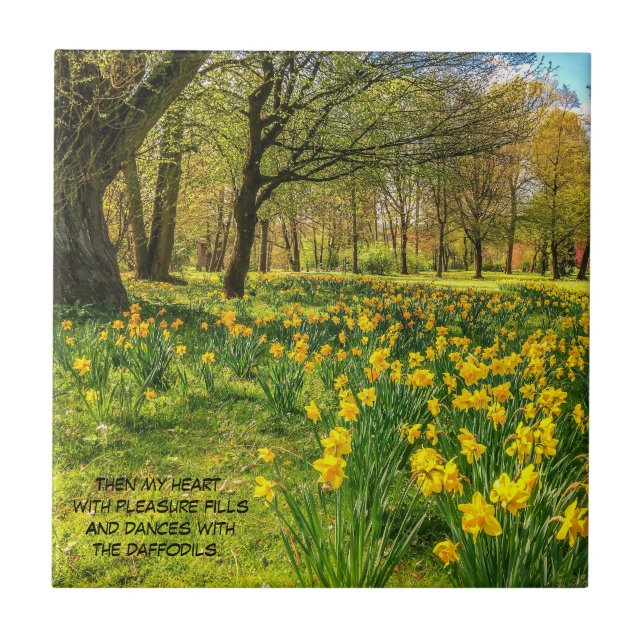 DAFFODIL QUOTE CERAMIC TILE (Front)