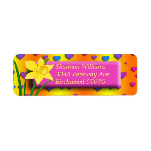 Daffodil Return Address Label (Front)