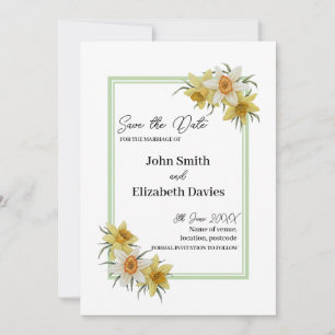Daffodil Save The Date Card