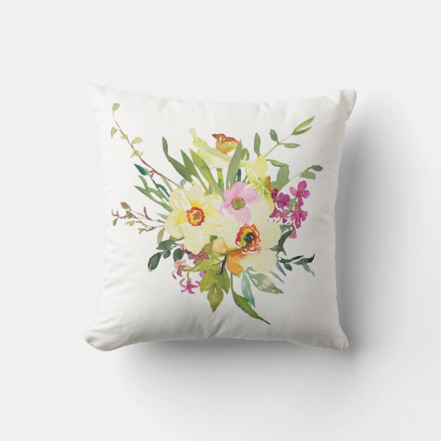 Daffodil spray  cushion (Front)
