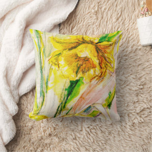 Daffodil Spring Art  Cushion