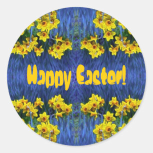 Daffodil Spring Fantasy Classic Round Sticker