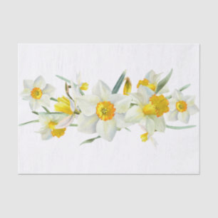 Daffodil Spring Flower Watercolor Tissue Paper