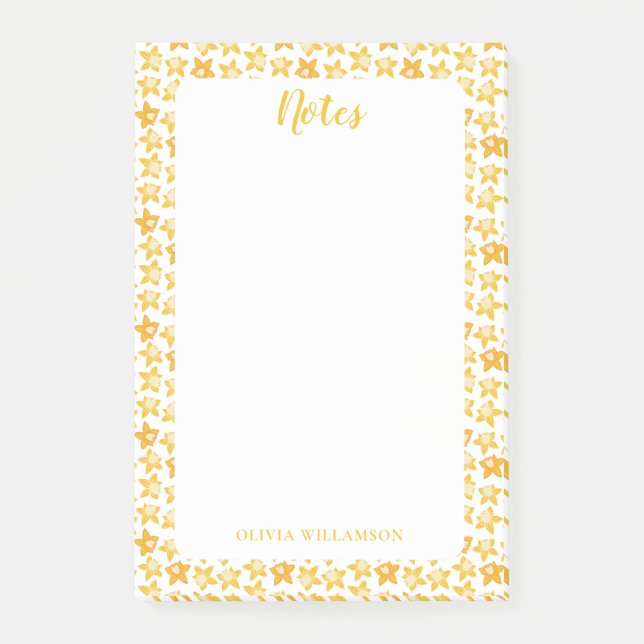 Daffodil spring pattern to Do Notes (Front)