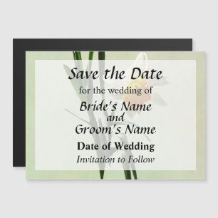 Daffodil Taking a Bow Save the Date Magnetic Invitation