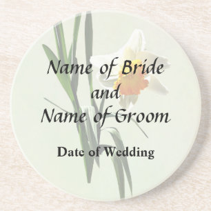 Daffodil Taking a Bow Wedding Products Coaster