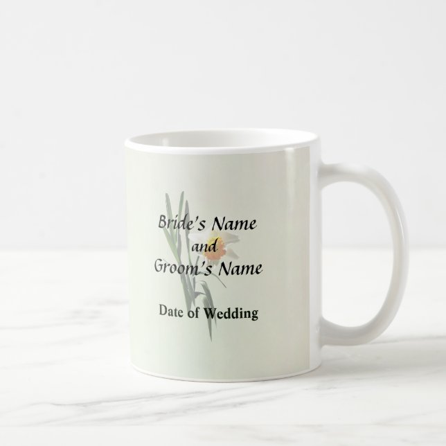 Daffodil Taking a Bow Wedding Products Coffee Mug (Right)