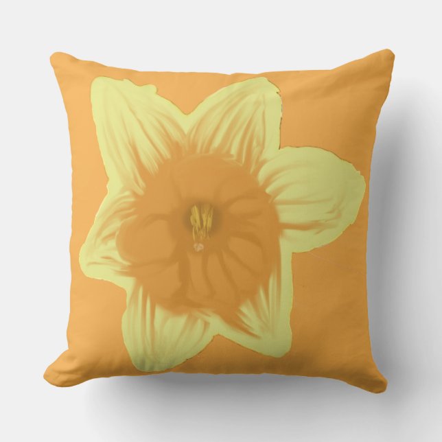 Daffodil Throw Pillow (Front)
