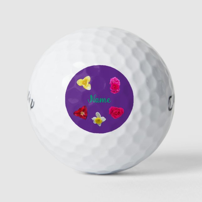 Daffodil,Tulips, and Roses Golf Balls (Front)