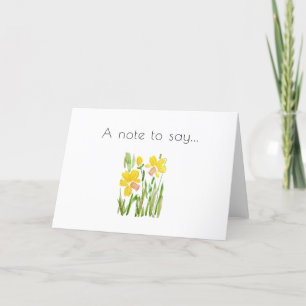 Daffodil Watercolour Note Card
