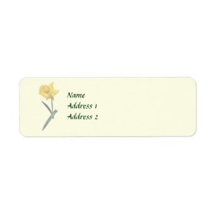 Daffodil Waving Hi Wedding Products Return Address Label