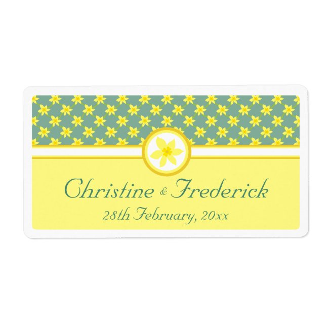 Daffodil Wedding, souvenir labels (Front)