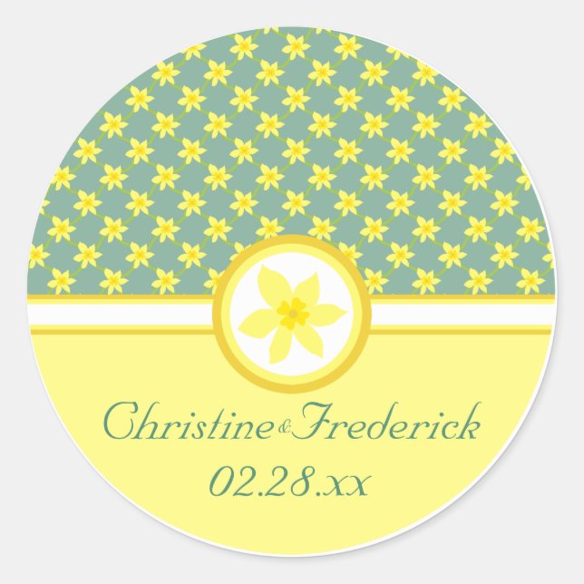 Daffodil Wedding, souvenir stickers (Front)