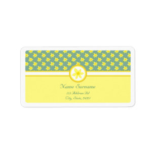 Daffodil Wedding, wedding address labels