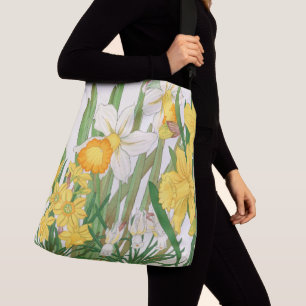 Daffodil Woodblock Painting, Tanigami Kônan, 1917 Crossbody Bag