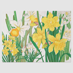 Daffodil Woodblock Painting Tissue Paper