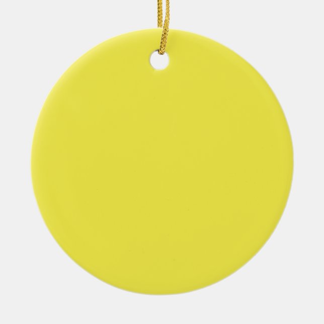 Daffodil Yellow Ceramic Ornament (Front)