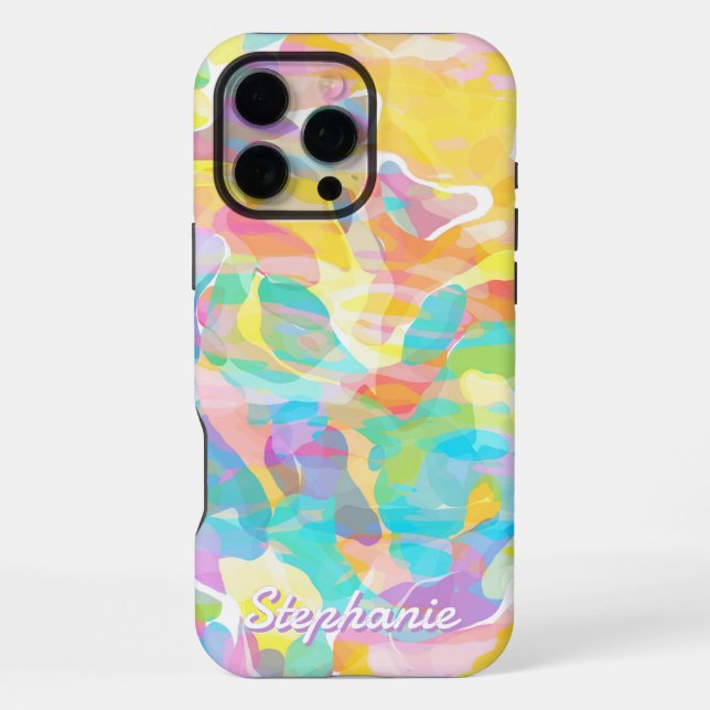 Daffodil Yellow Pastel Abstract iPhone Case (Back)