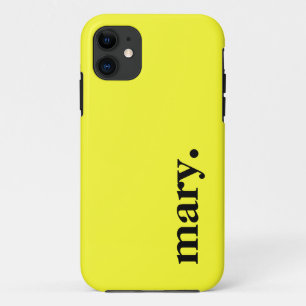Daffodil Yellow Solid Colour Elegant Name iPhone 11 Case