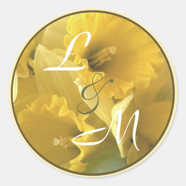 daffodile announcement envelope seal (Front)