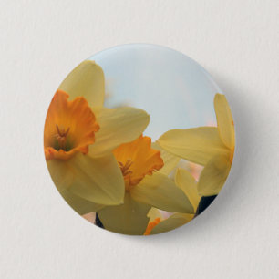 Daffodills 6 Cm Round Badge