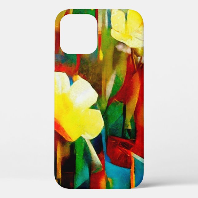 Daffodils. Abstract floral composition in a cubist Case-Mate iPhone Case (Back)