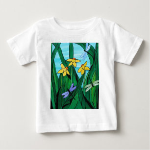 Daffodils and dragon flies baby T-Shirt